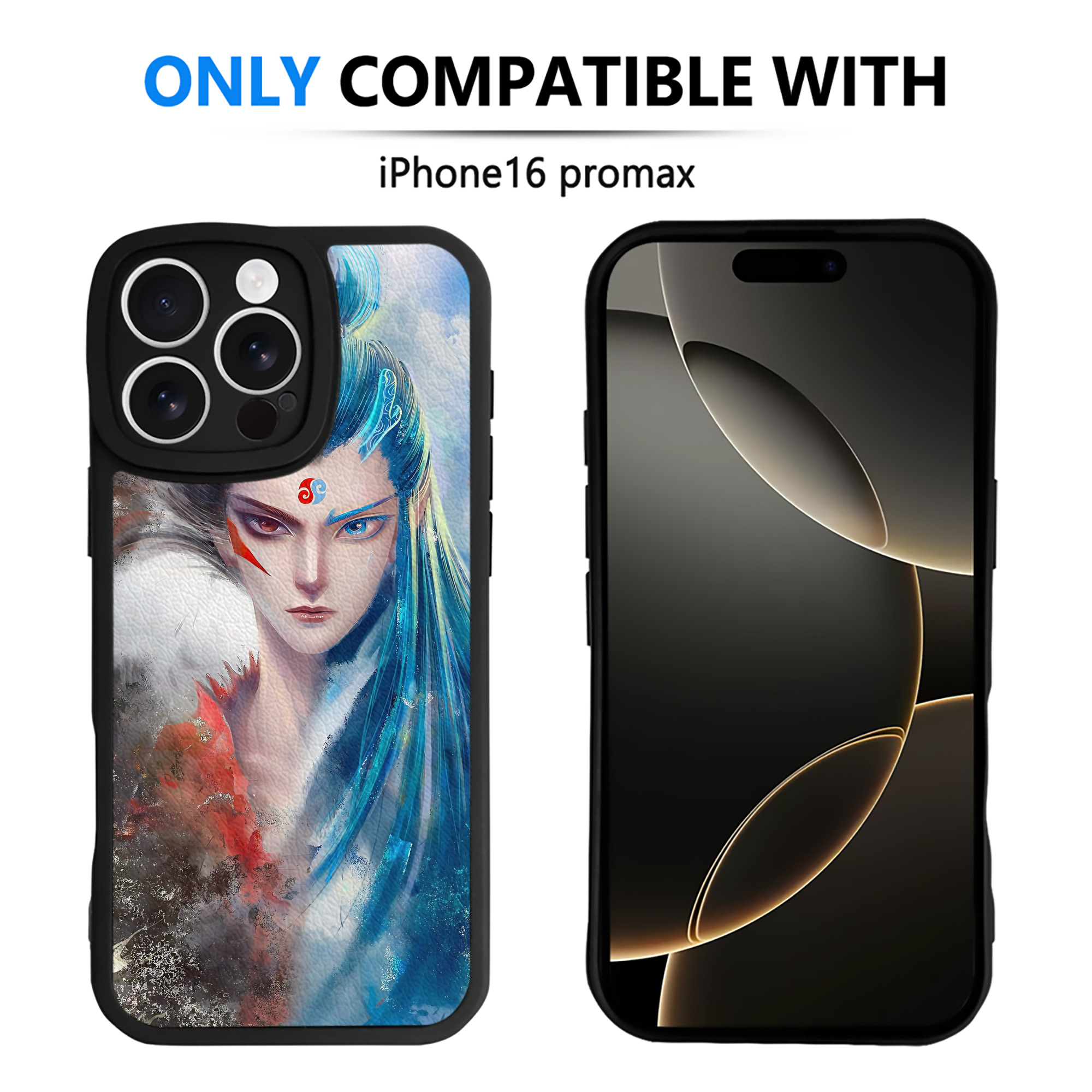 （画像用） Ne Zha 2 ナタ 魔童の大暴れ 【iPhone 16シリーズ対応】シリコンスマホケース（レザー調） 材質：シリコン